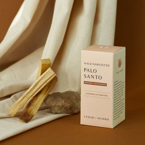 Palo santo as part of the gift box for self care, get well, recharge